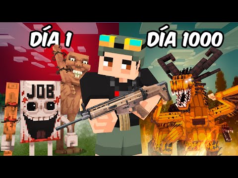 Sobreviví 1000 DIAS a los BRAINROTS en MINECRAFT