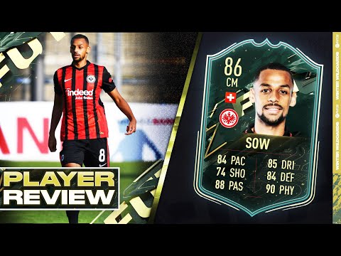 ONE OF THE BEST VALUE CDMS?! 86 WINTER WILDCARD DJIBRIL SOW PLAYER REVIEW - FIFA 22 ULTIMATE TEAM