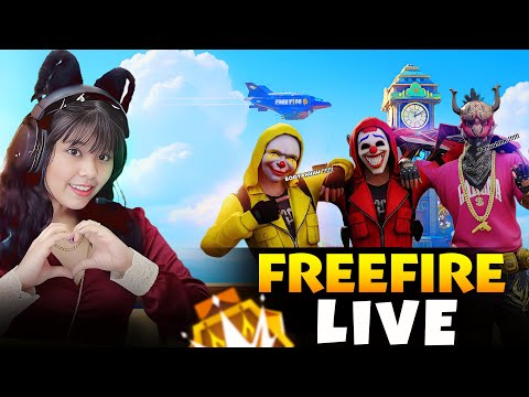 🔴FREE FIRE LIVE WITH RIYA AND 1 VS 4 GUILD TEST😎 #classyff #fflive #nonstopgaming #girlgamer