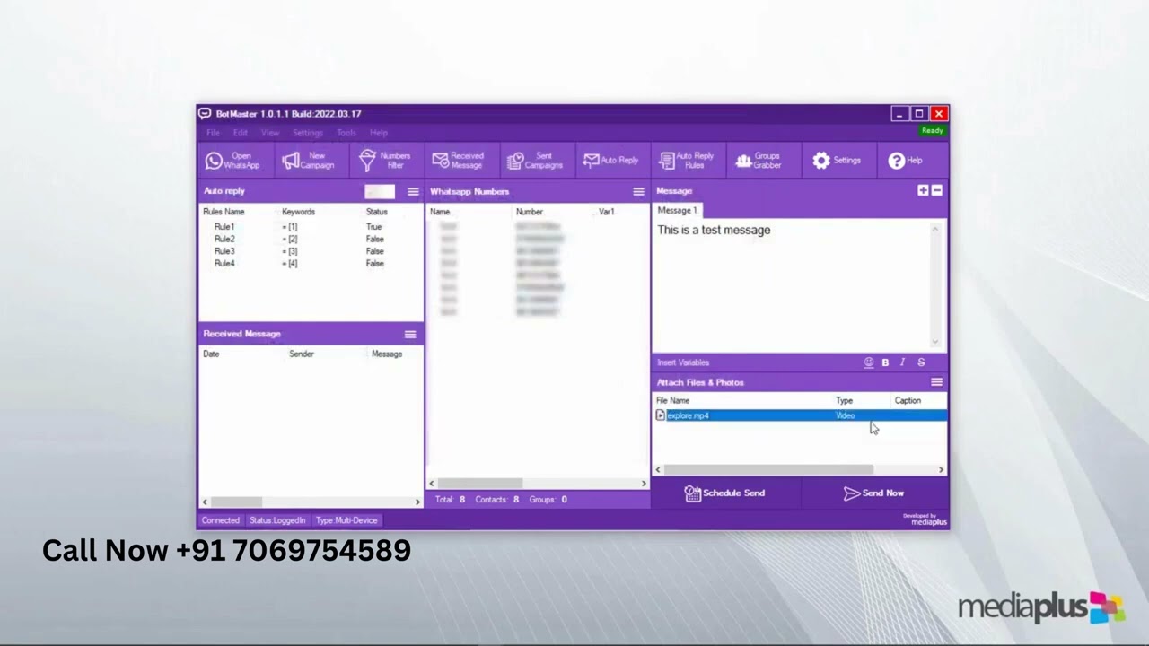 BULK WHATSAPP SENDER WITH BUTTONS + GROUP SENDER + WHATSAPP AUTOBOT