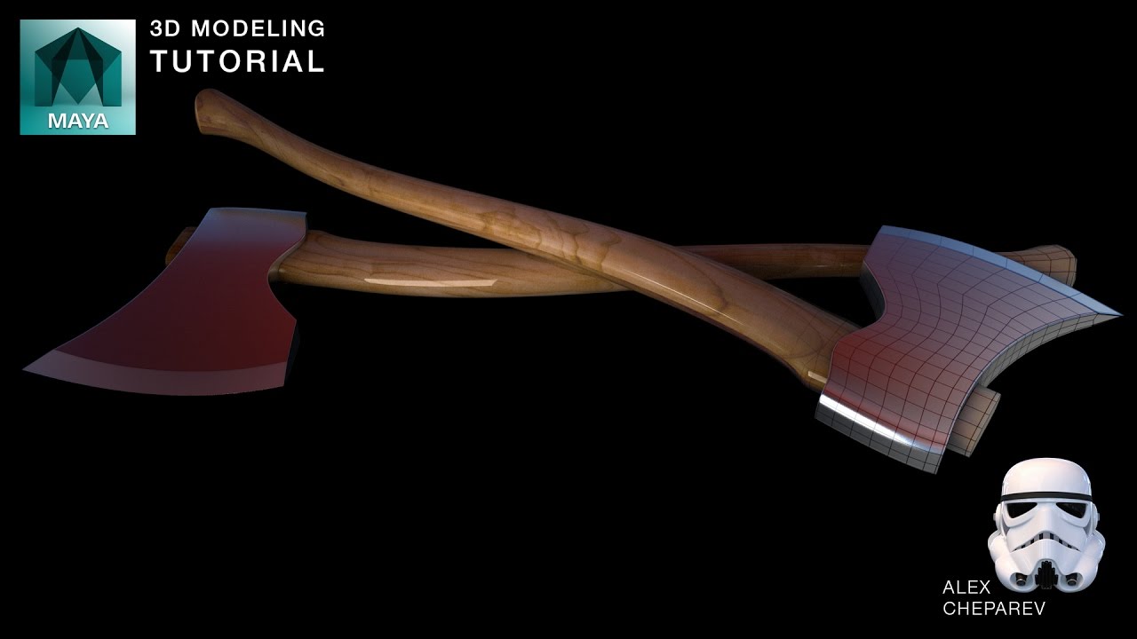 UVing an Axe in Maya and UV Layout