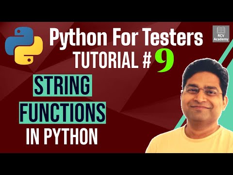 Python for Testers 9 String Functions in Python