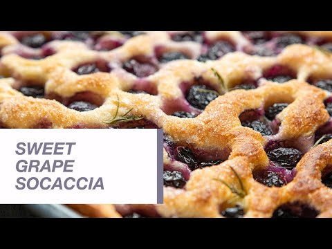 Sweet Grape Focaccia | Schiacciata Con L’uva | Food Channel L Recipes