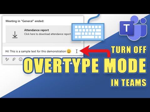 FIX:  Disable OVERTYPE Mode in TEAMS  (Add Text Without Deleting Other Text)