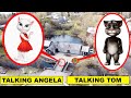 DRONE CATCHES TALKING ANGELA AND TALKING TOM AT ABANDONED ALLEY TALKING TOM AND TALKING ANGELA