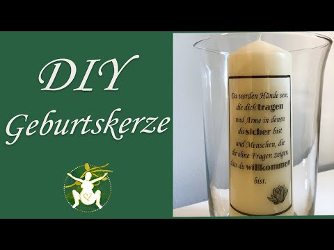 DIY Geburtskerze selbst gestalten | Ein Teil meines Geburtsaltars für meine Hausgeburt