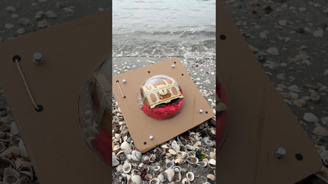 海辺にあった謎の宝箱を開けてみた/I opened a mysterious treasure chest on the seaside【ONE PIECE ワンピース】#shorts