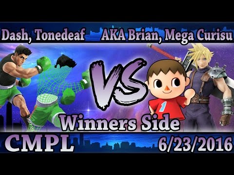 CMPL 7 - Dash, Tonedeaf Vs. AKA Brian, Mega Curisu - Smash Wii U Winners Side - Smash 4