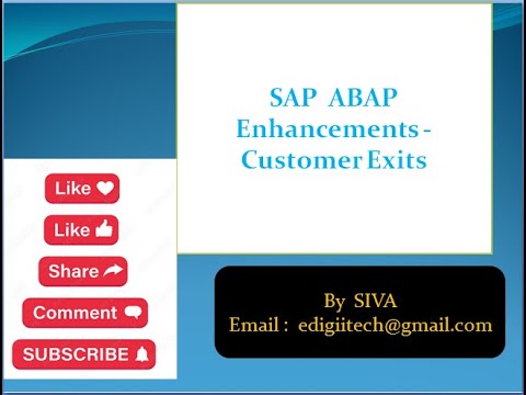 3. SAP ABAP - Enhancements-   Customer Exits - Part1