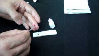 HIV test kit - demonstration of an HIV home test for HIV 1&2