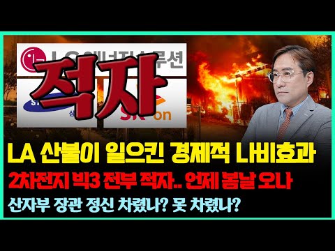 LA 산불이 일으킨 경제적 나비효과, 2차전지 전부 적자, 언제 봄날 오나