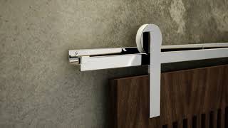 Kit Trilho para Porta De Correr  Roldana Aparente Até 50kg  | Store Puxadores