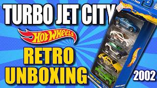 2002 Hot Wheels TURBO JET CITY 5-Pack | Epic Retro Unboxing!