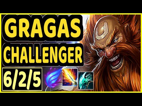 DORAN (GRAGAS) - 6/2/5 KDA CHALLENGER GAMEPLAY - KR