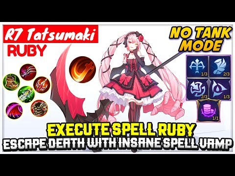 Execute Spell Ruby, Escaping Death With Insane Spell Vampire [ R7 Tatsumaki Ruby ] Mobile Legends