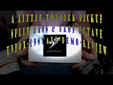 Add Split Bass or Drop Octave to your Guitar : Little Thunder Pickup - unbox, install, demo, review