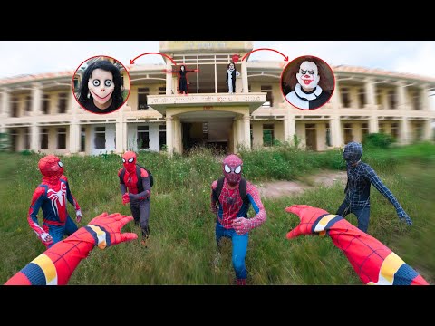 Black Spider-Man Cursed by PENNYWISE Turns Into Serbian Dancing Lady | Epic Rescue ( Action POV )