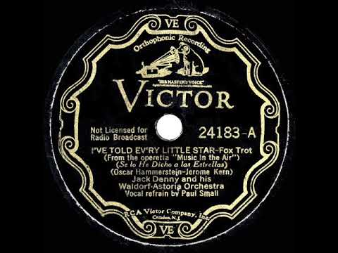1933 HITS ARCHIVE: I’ve Told Every Little Star - Jack Denny (Paul Small, vocal)