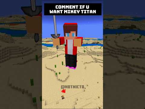 HOW TO SPAWN TITAN JJ (JJ AND MIKEY) IN MINECRAFT 🥰 #shorts
