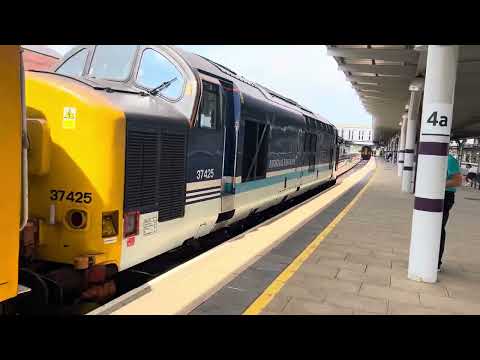 Derby R.T.C.(Network Rail) to Ely class 37425 Conctere Bob Regional Railways & class 37610 at Derby