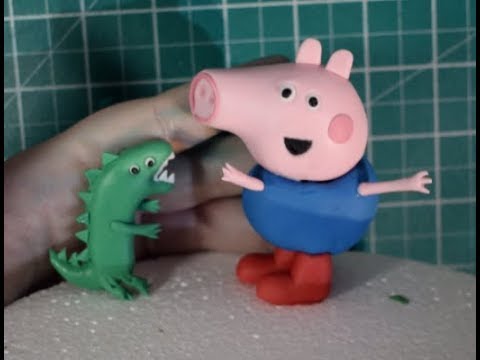 CAKE NATION | How To Make George & Dinosaur Cake Topper From Peppa Pig