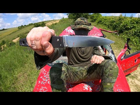 COLD STEEL HOLD OUT 6" BLADE - PLAIN EDGE - CPM-S35VN - DESTRUCTION TEST - UNTIL IT BREAKS@csknives
