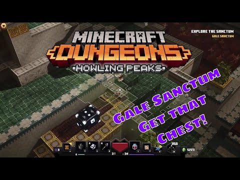 Howling Peaks Obsidian Chest in Gale Sanctum Minecraft Dungeons! "Intended" Method