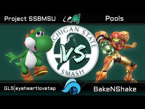 ProjectSSBMSU Project M Pools - GLS | Eyeheartlovetap (Yoshi) vs. BakeNShake (Samus/Squirtle)