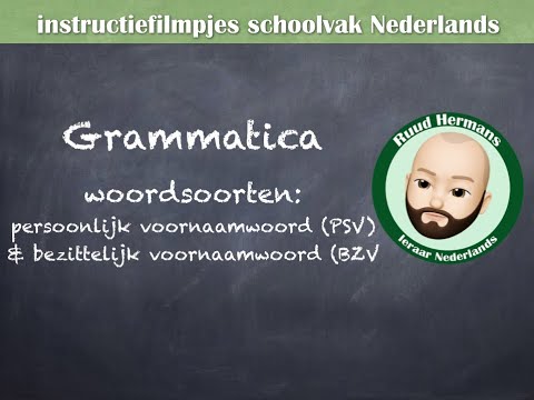 Grammatica woordsoorten - persoonlijk voornaamwoord (PSV) en bezittelijk voornaamwoord (BZV)