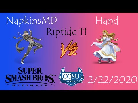 Riptide 11 CCSU Smash Ultimate - NapkinsMD (Sheik) vs Hand (Zelda)