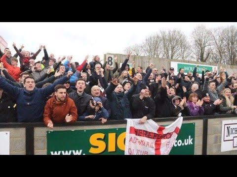 Hereford FC Fans going Mental vs Salisbury, FA Vase Semi Final.