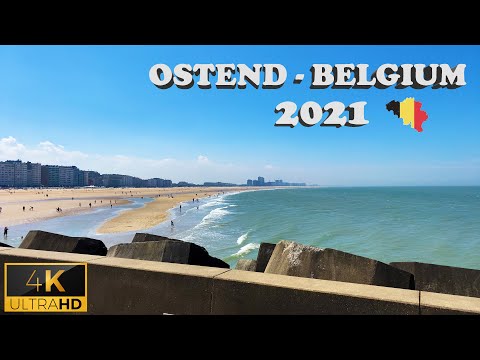 🇧🇪 Ostend - Belgium Walking Tour 2021-  4K ( Ultra HD 60fps)