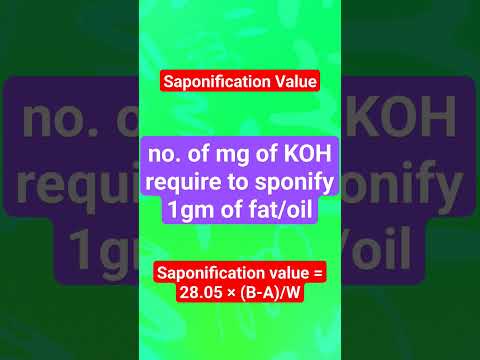 🔍 Unlocking the Chemistry: Understanding the Saponification Value of Fats and Oils! 🧪🍯