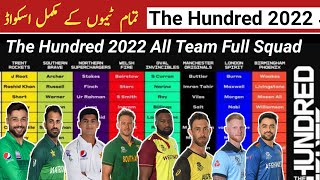 The Hundred 2022 All Team Full Squad | 100 Balls Cricket Squad | Pakistani Players List | Live