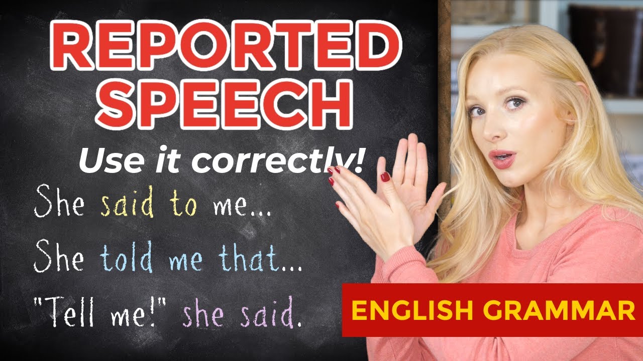 REPORTED SPEECH in English - Indirect Speech | Reported Speech | Direct Speech (+ Free PDF & Quiz)