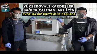 Yüksekovalı Kardeşler Sağlık Çalışanları İçin Evde Maske Üretimine Başladı