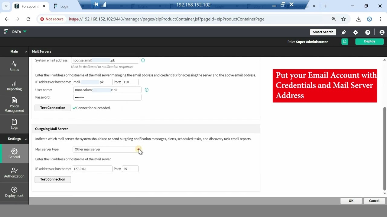 Forcepoint DLP Email Integration with Security Manager