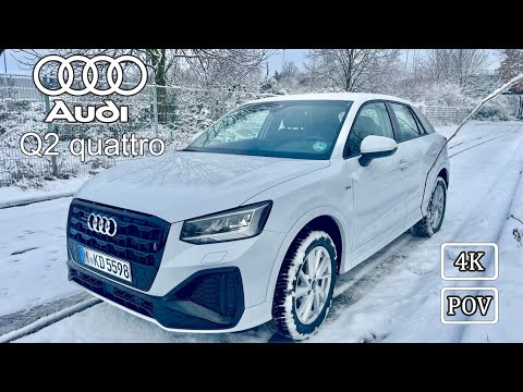 Audi Q2 quattro on German Winter Autobahn