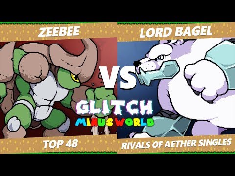 Glitch 7 RoA - ZeeBee (Kragg) Vs. Lord Bagel (Etalus) Rivals of Aether Top 48