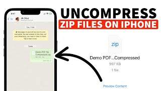 How to UNZIP / UNCOMPRESS ZIP Files on iPhone - UNZIP ANY FILE