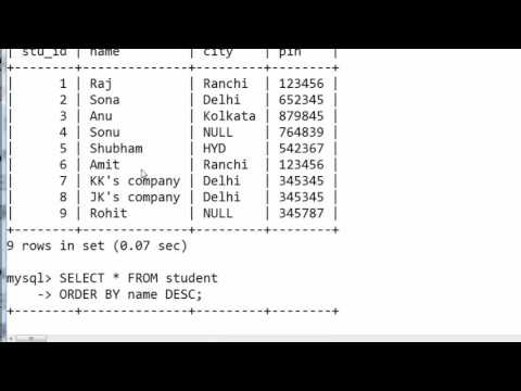 1 Introduction to SQL Hindi