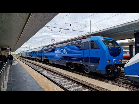 Convoglio E402B in nuova Livrea InterCity Notte a Reggio Calabria