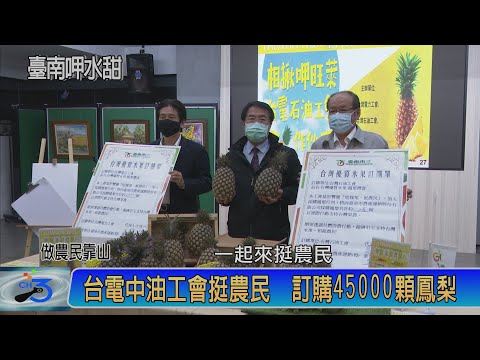 台電中油工會挺農民 訂購45000顆鳳梨