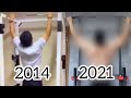 懸垂　7年間の筋肉の変化　2014(高3)→2016(大2)→2021(社3) body transformation pull-ups