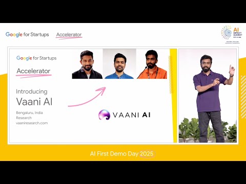 Vaani AI - Foundational Voice AI Models & Infrastructure (Google Demo Day)