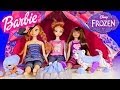 Disney Frozen Elsa Freezes Camp Fire at Barbie ...