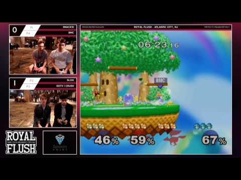 Royal Flush - Slox & EGtv | Crush vs. Snacks! & BMC - SSBM - Doubles