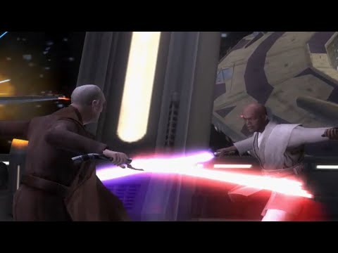 Mace Windu vs Count Dooku aboard the Invisible Hand - Revenge of The Sith PS2 Mace Windu Gameplay
