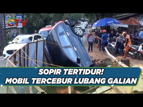 Tertidur saat Berkendara, Mobil Terperosok ke Lubang Galian Kabel #BuletiniNewsMalam 13/03