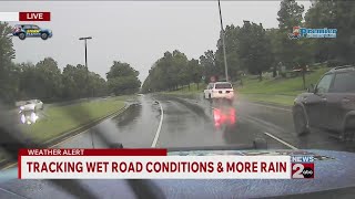 Rainy traffic conditions Thursday morning